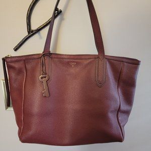 Fossil Sydney maroon tote
